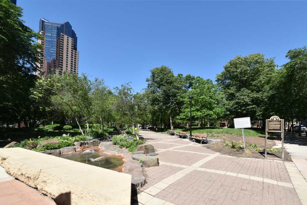 Mears park near Straus Lofts in Saint Paul, Minnesota 