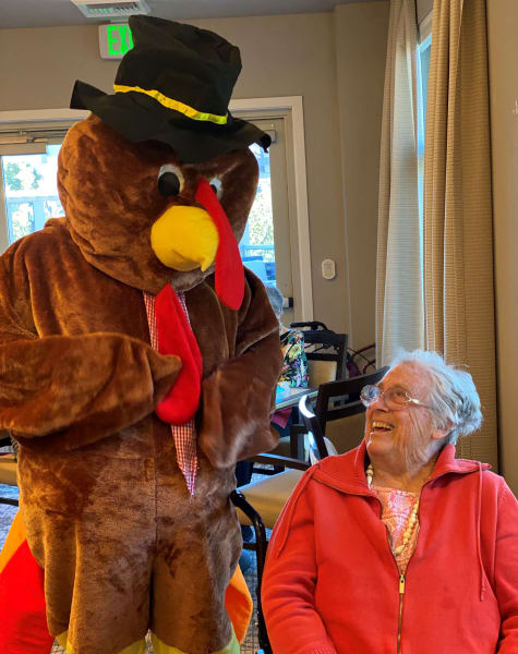 Monterey (CA) residents enjoyed a visit from a large turkey for the special day!