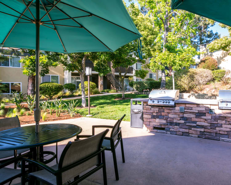 Resident garden near the barbecue area at Sofi Poway in Poway, California