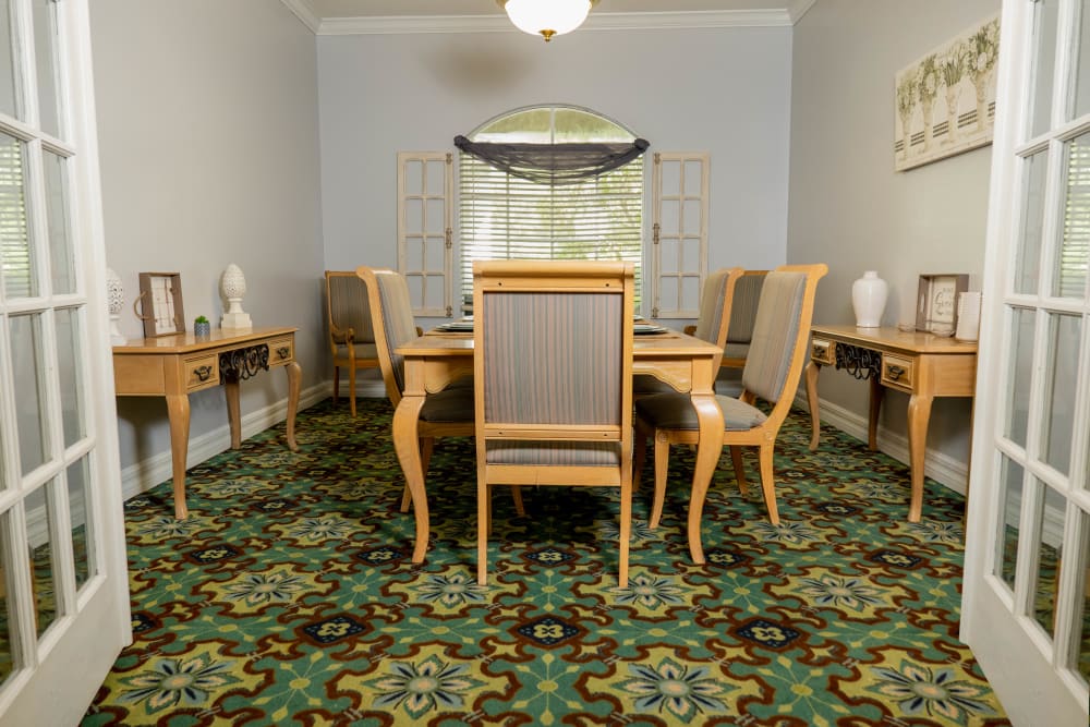 Lovely private dining room at The Club at Lake Wales in Lake Wales, Florida
