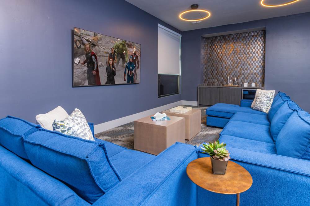 Spacious living room at Zeta Luxury Apartments in Sacramento, California
