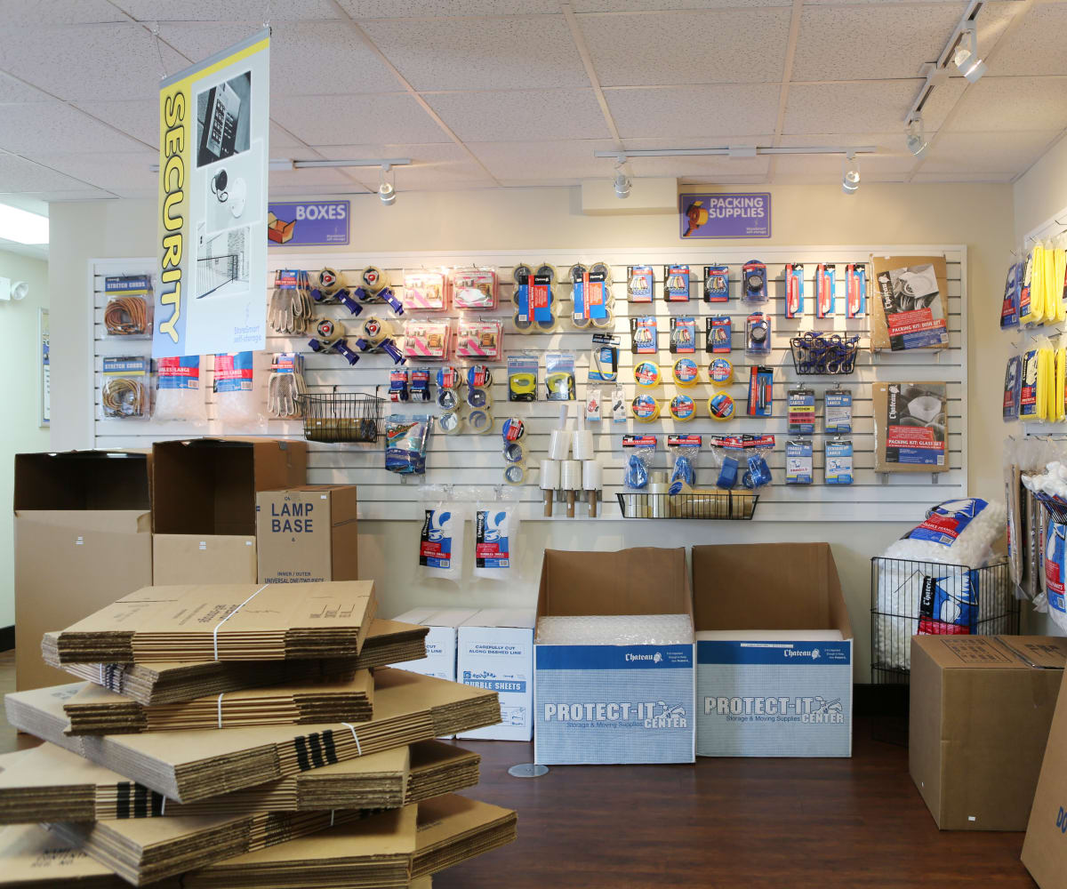 Packaging supplies sold at Midgard Self Storage in Bradenton, Florida
