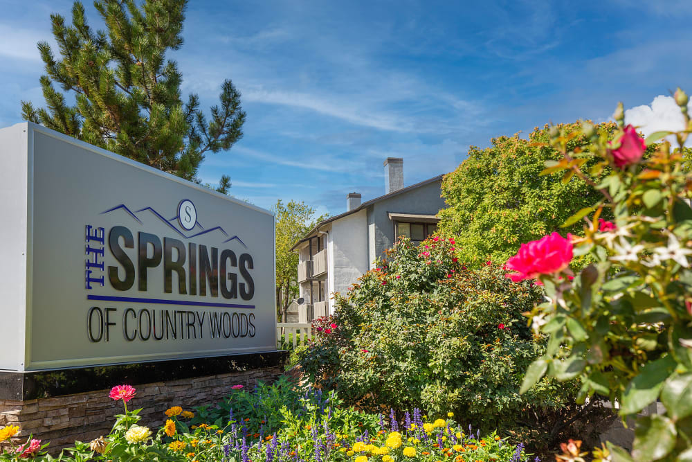 Signage at Springs of Country Woods Apartments in Midvale, Utah