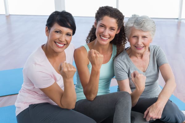 Residents working out at Discovery Village At Sandhill