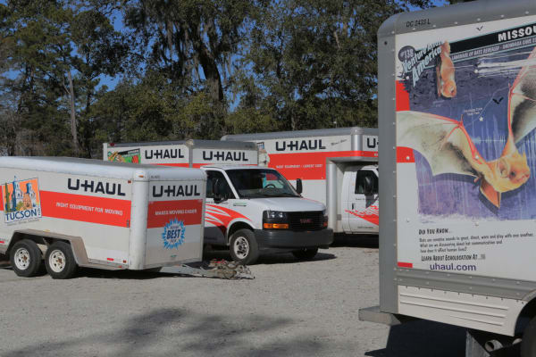 One of our moving trucks at Midgard Self Storage in Murrells Inlet, South Carolina