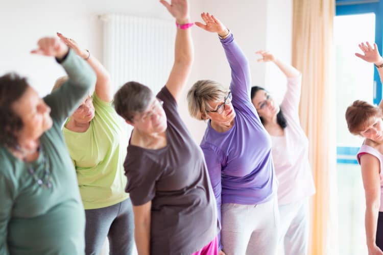 Yoga programs at Residence 600 senior apartments