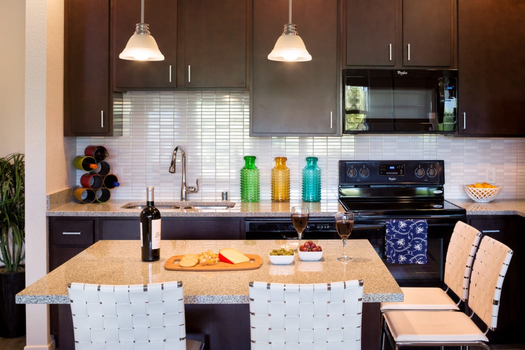Gourmet kitchen in model home at Kapolei Lofts in Kapolei, HI