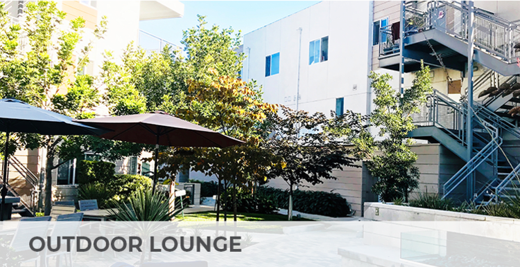Inviting outdoor lounge at Citron in Ventura, California