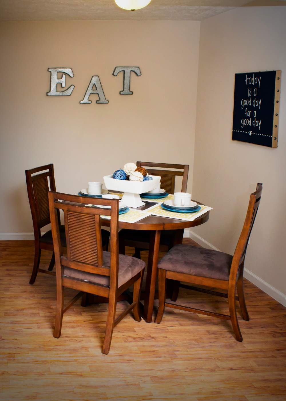 Model dining room at Castleton Manor Apartments in Indianapolis, Indiana