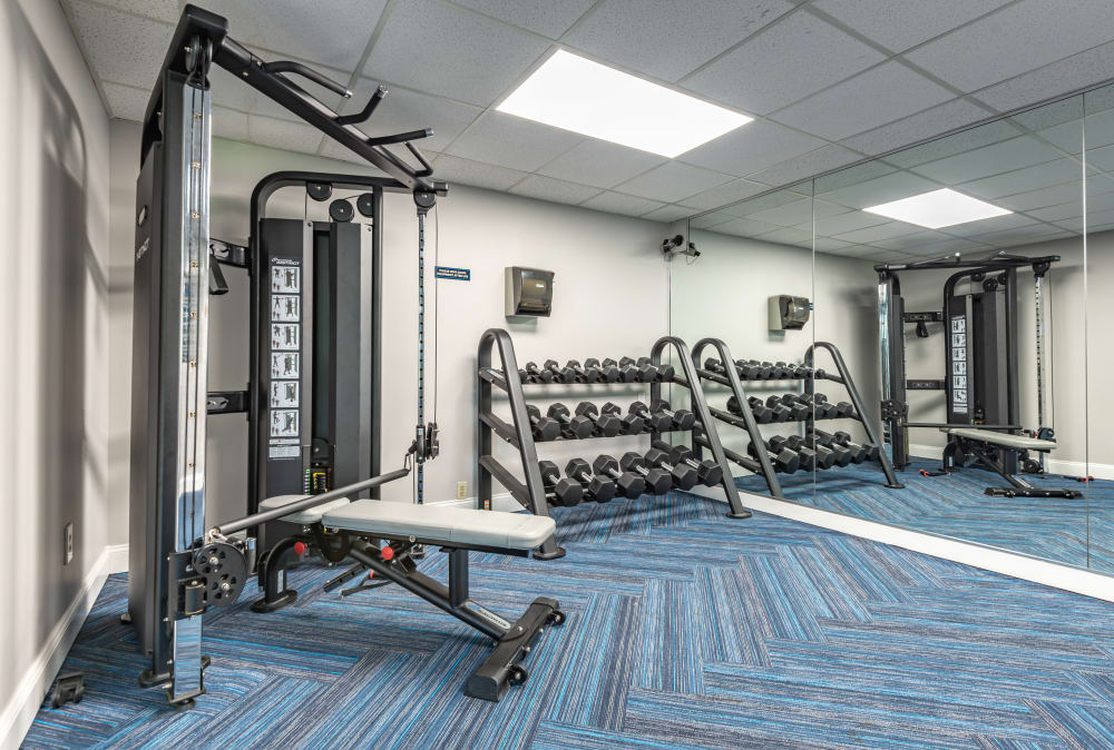 Stay healthy in our fitness center at Idylwood Resort Apartments in Cheektowaga, New York