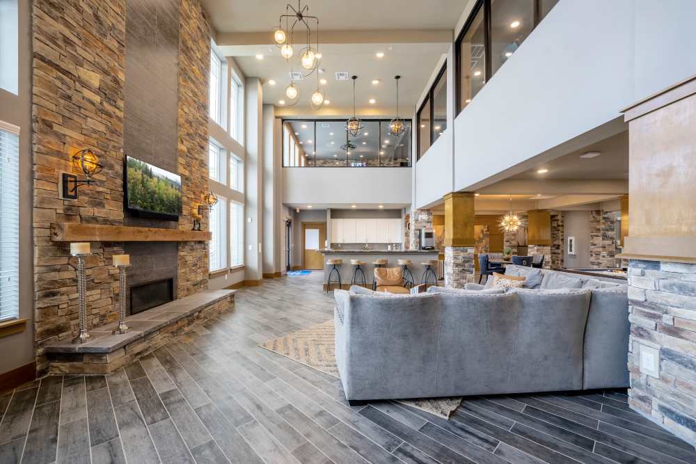 Spacious clubhouse at Caliber at Hyland Village in Westminster, Colorado