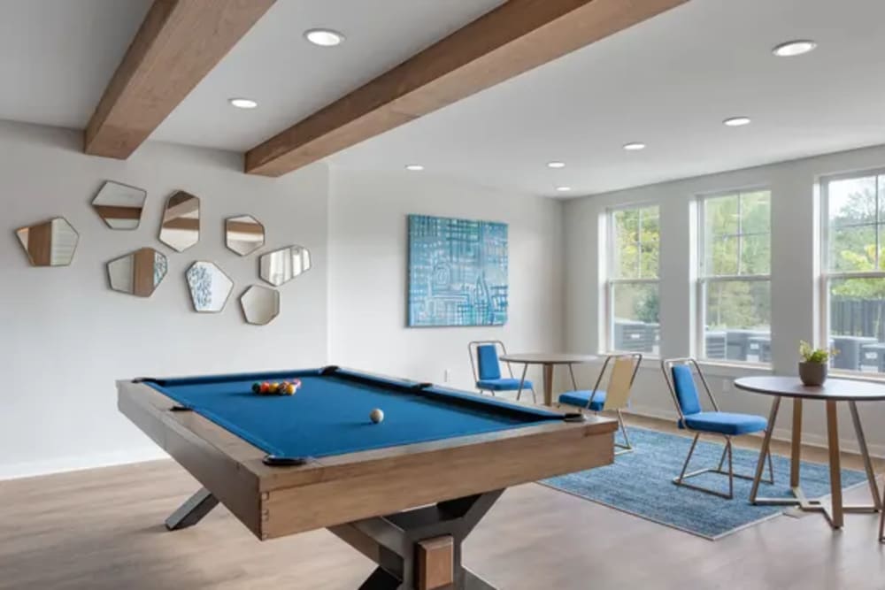 Pool table at Tryon Farms in Charlotte, North Carolina