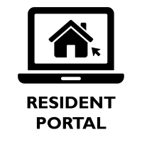 Button to access resident portal