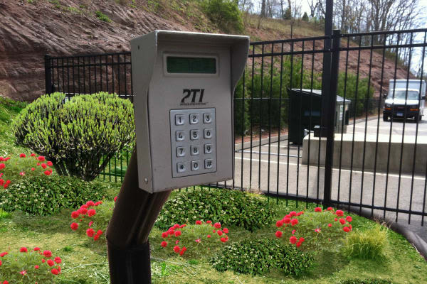 Gated entry at CT SELF STOR in Middletown, Connecticut
