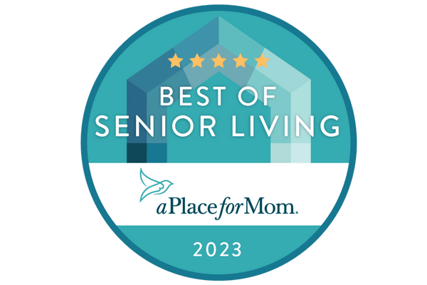 A Place For Mom Award Logo at Harmony Senior Services