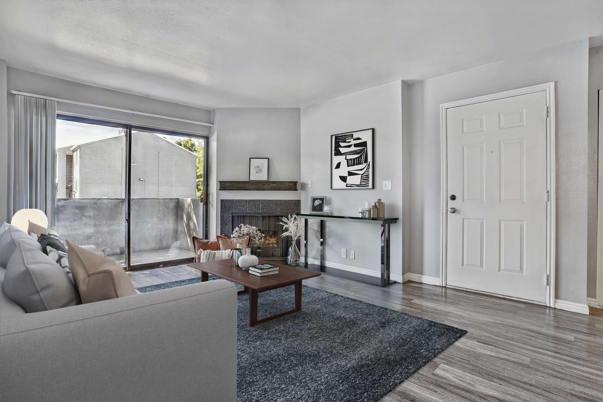 Spacious living room at Royal Farms Apartments in Salt Lake City. UT
