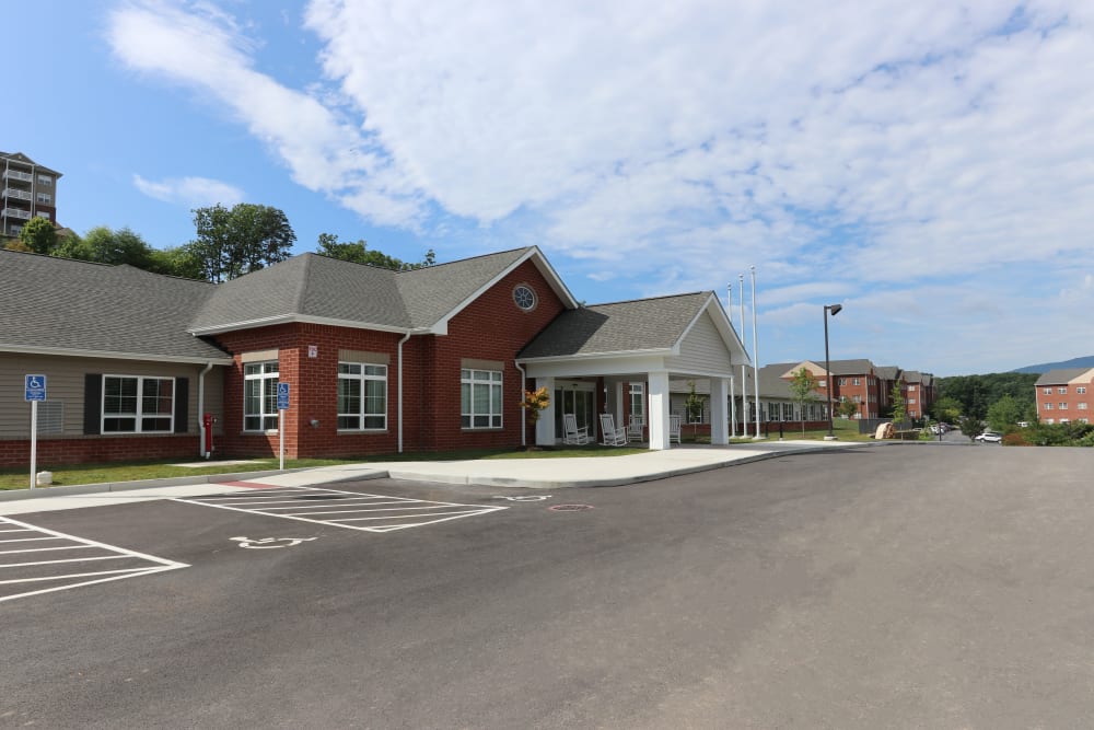 The building facade of The Harmony Collection at Roanoke - Memory Care in Roanoke, Virginia