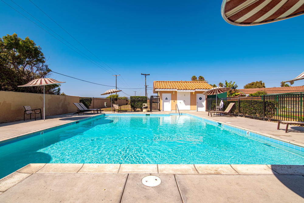 A swimming pool at Silver Strand II in Coronado, California