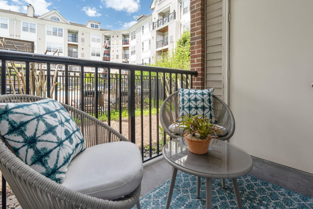 Private Patio at Sofi Parc Grove in Stamford, Connecticut