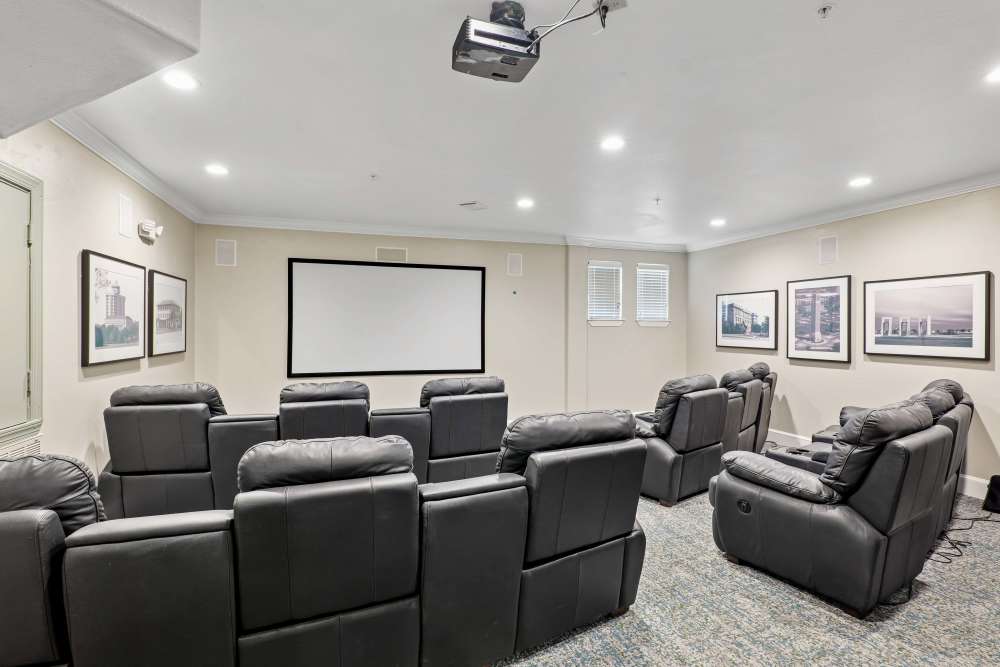 The lobby area with flower bouquet at Watercrest at Bryan in Bryan, Texas