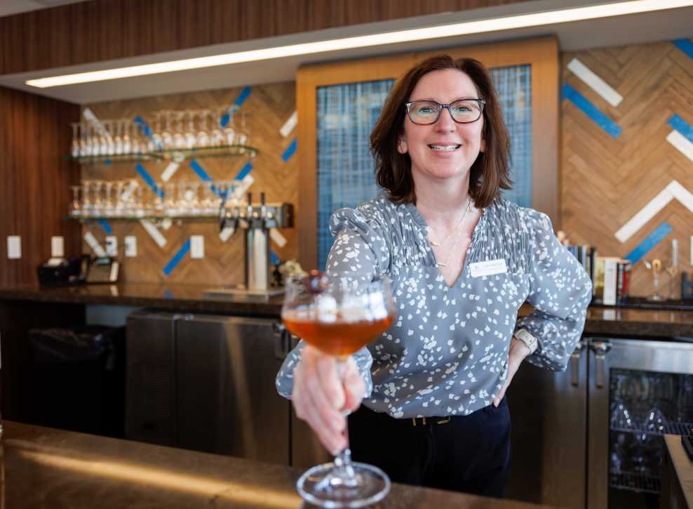 Server with cocktail