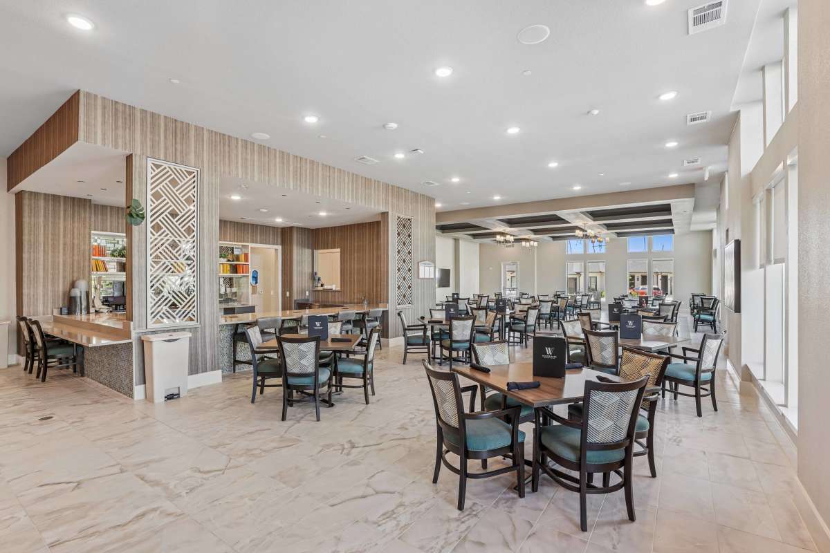 Dining Hall at Watermere at Round Rock in Round Rock, Texas