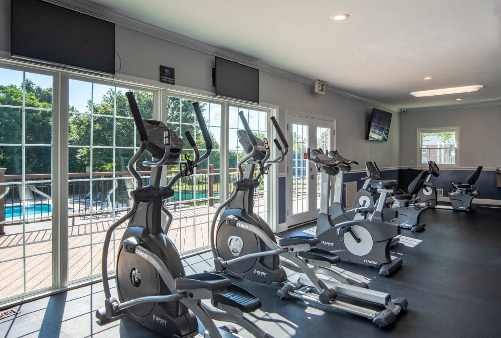 Fitness center at The Preserve at Owings Crossing Apartment Homes in Reisterstown, Maryland