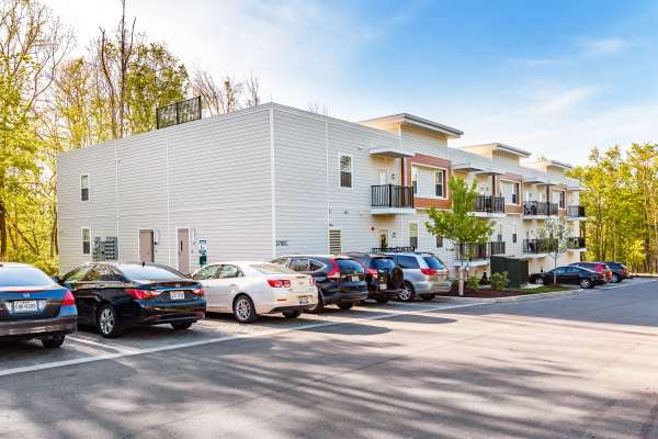 Outdoor parking at Echo Park in Bloomington, Indiana