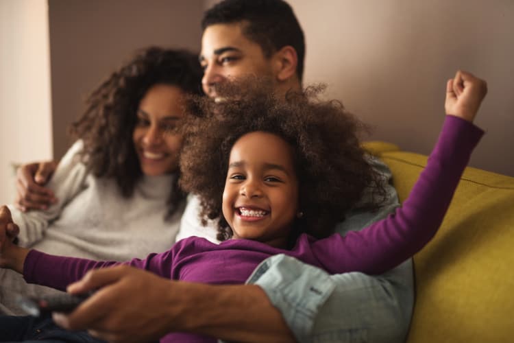 Family enjoying apartment at Mapleton Square Apartment Homes