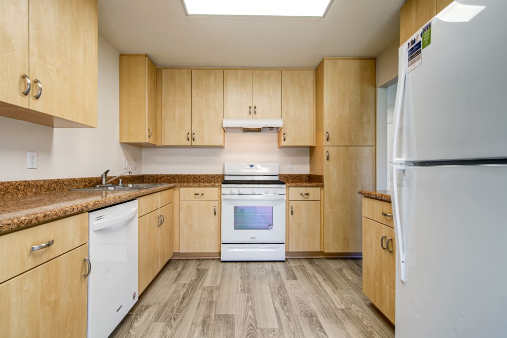 a fully equipped kitchen at Silver Strand II in Coronado, California