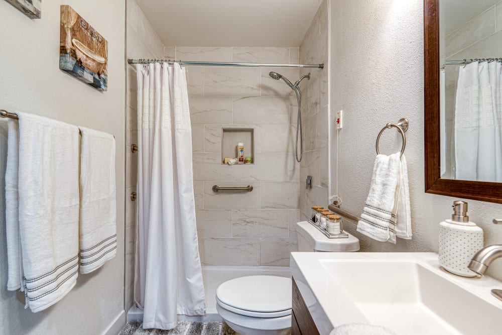 Bathroom at Pacifica Senior Living Santa Clarita in Newhall, California