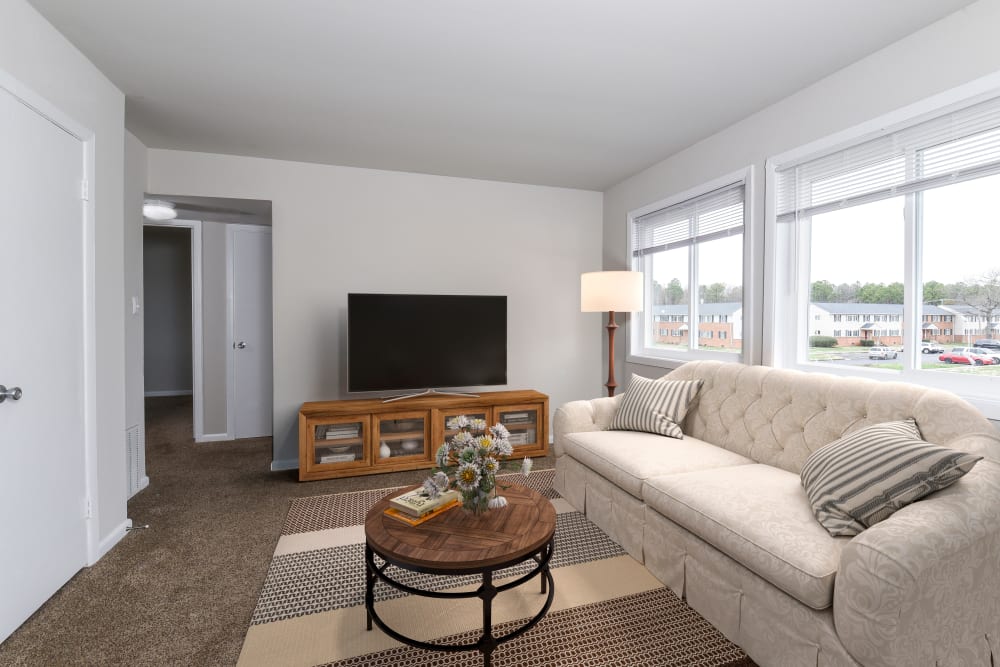 Living Room at Pointe at River City in Richmond, Virginia