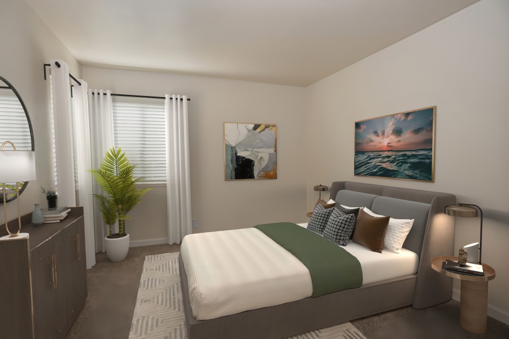 Bedroom at Zinfandel Ranch Apartments in Rancho Cordova, California