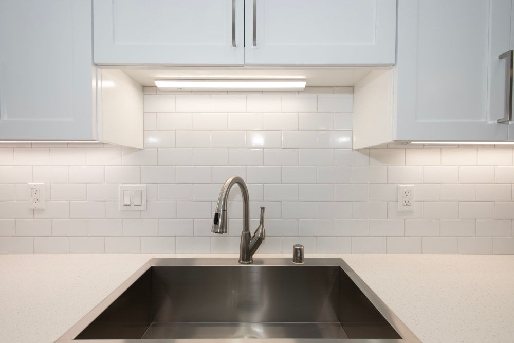 Kitchen sink at Meritage Apartments in Lodi, California