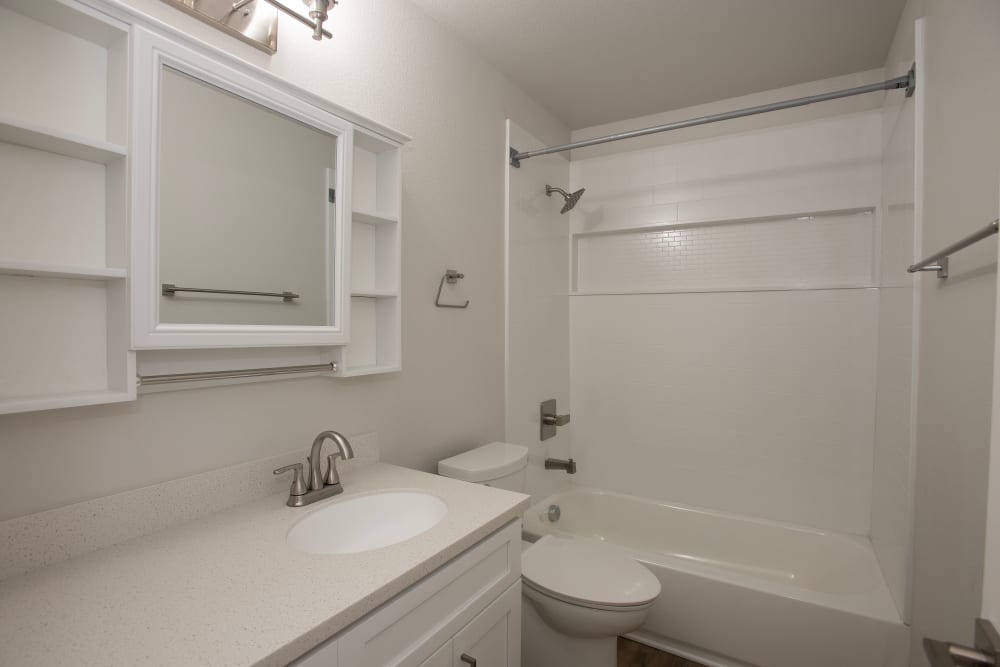 Bathroom area at Meritage Apartments in Lodi, California