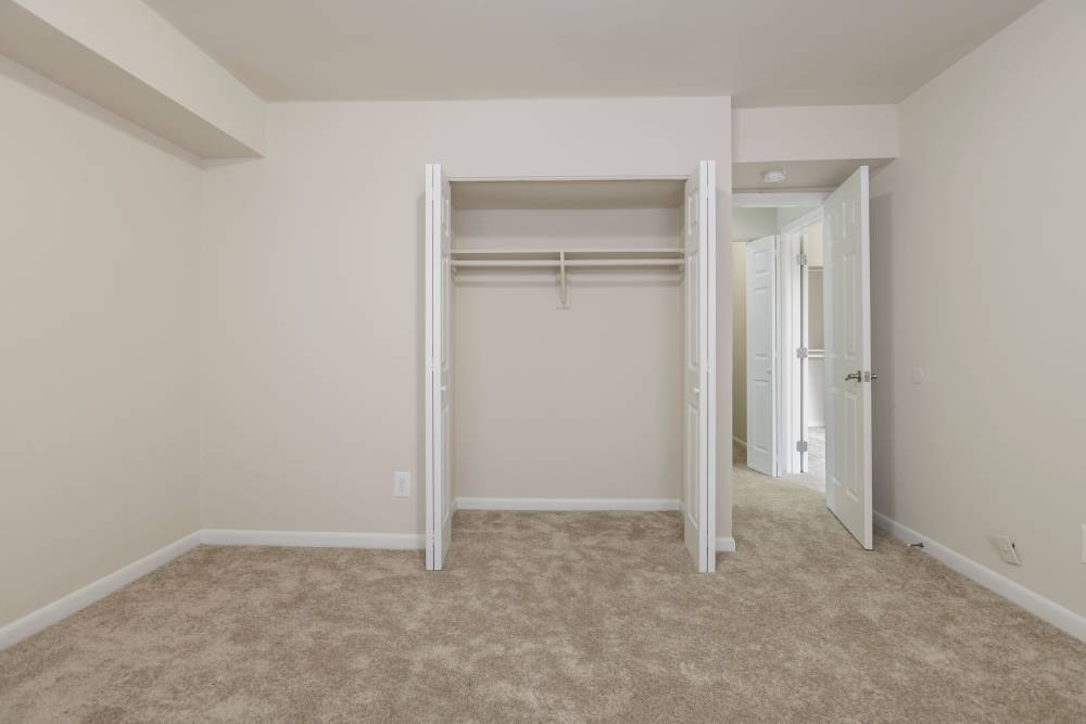 A bedroom closet at Cross Creek in Laurel, Maryland