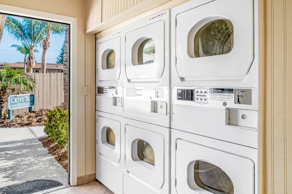 Laundry room at Olive Tree in Costa Mesa, California