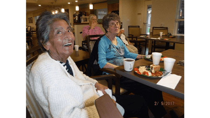Vineyard Place residents having lunch