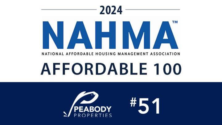 Peabody Properties Once Again Named to National Affordable Housing Management Association’s Affordable 100 List