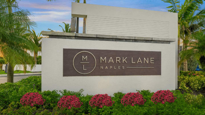 Mark Lane Apartments monument sign in Naples, Florida