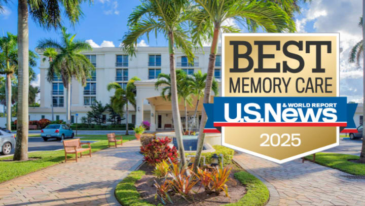 Exterior images of communities with U.S news Icons large infront of them