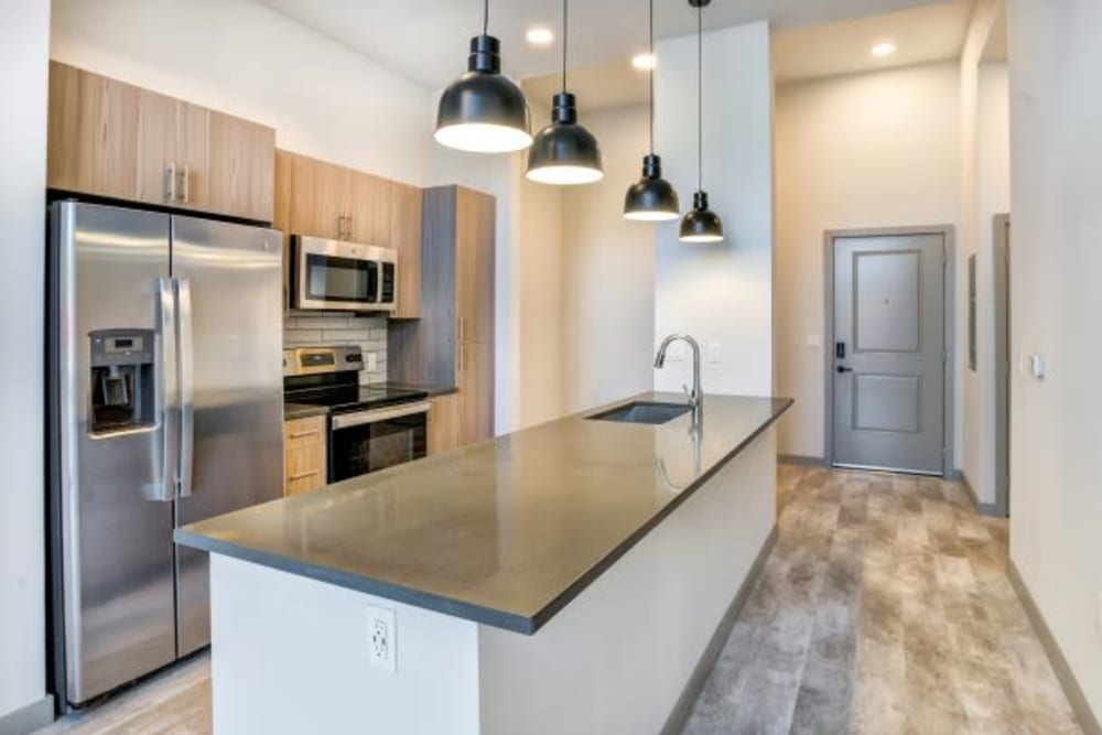 Modern Kitchen at The District Flats in West Palm Beach, Florida