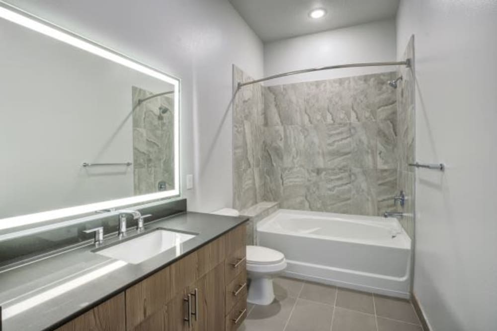 Bathroom at The District Flats in West Palm Beach, Florida