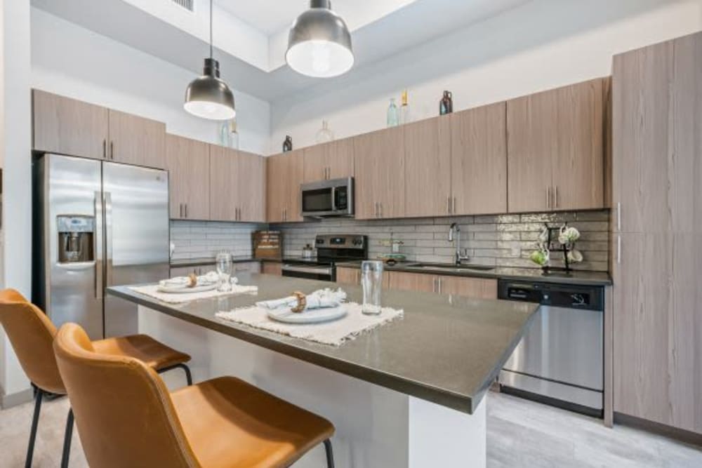 Modern Kitchen at The District Flats in West Palm Beach, Florida