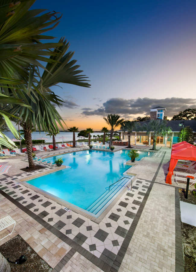 Swimming pool at Solaris Key in Clearwater, Florida