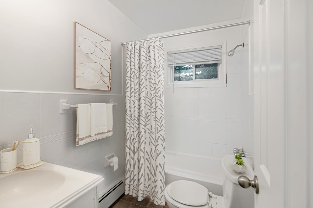 Bathroom at Edgewater Gardens Apartment Homes in Long Branch, New Jersey