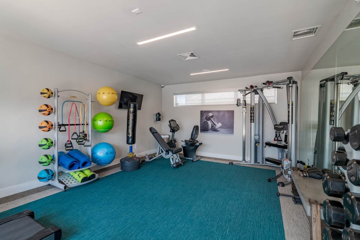 Fitness center at Elevate at Skyline in McKinney, Texas