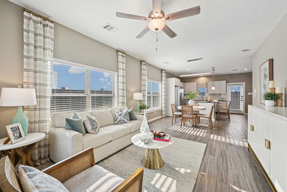 Living Room at The Everstead at Windrose in Spring, Texas