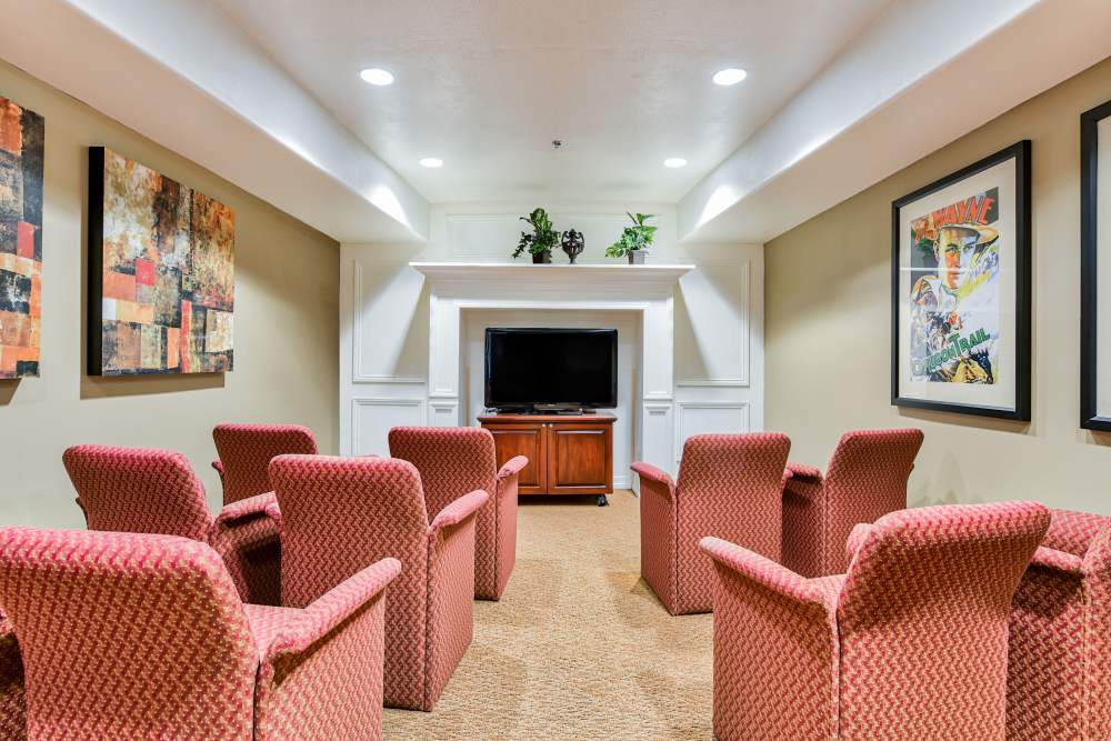 Community theater at Windsor Court & Stratford Place in Westminster, California