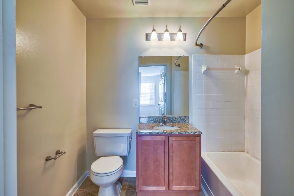 Bathroom at Abbotts Run Apartments in Alexandria, Virginia.